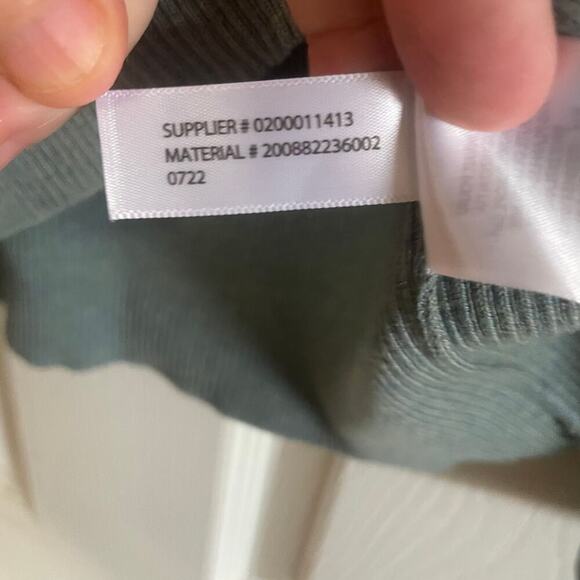 Lauren Ralph Lauren Faux Leather Trim Turtleneck Sweater XL Teal Heather/brown - Picture 6 of 11